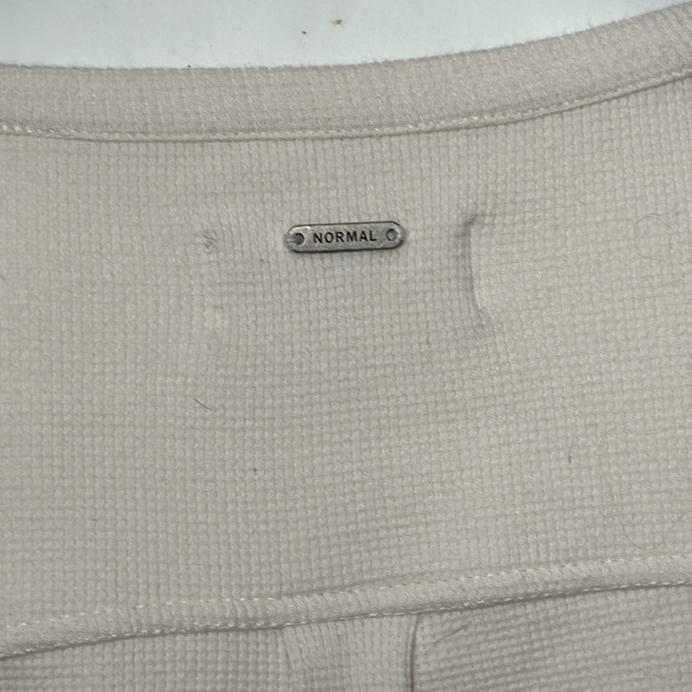 THE NORMAL BRAND THERMAL WAFFLE WEAVE V NECK LONG SLEEVE HENLEY SIZE M d12 - Picture 5 of 7